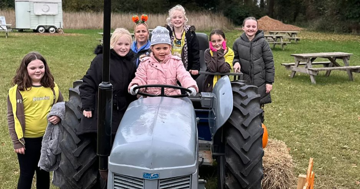 WEB girls on tractor