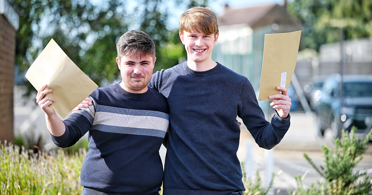 Web Mackenzie Whitehouse Baker and Finley Meehan celebrate their A Levels at Springwood
