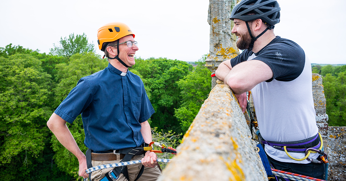 WEB Rev Mark & Rory Abseil 2024 Ian Burt WEB Rev Mark & Rory Abseil 2024 Ian Burt